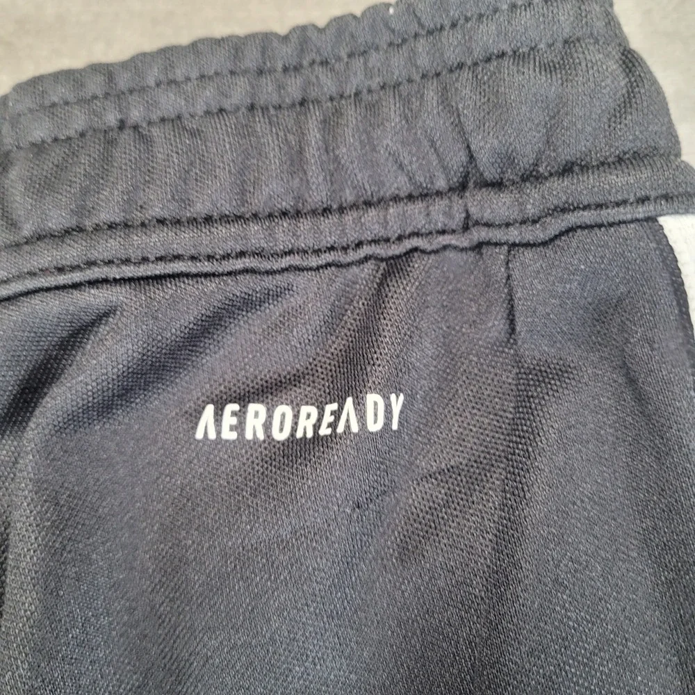 Adidas Mens Tiro Aeroready Track Pants Black White‎ Striped Size M Tapered Leg